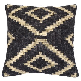 Fabcollectioncrafts Handwoven Kilim Pillow Cover 18x18 Square Indian Outdoor Cushions Cover Decorative Throw Pillow Cases Jute Wool Cushion Cover Boho Pillow Shams for Home Decor (Size 18x18)
