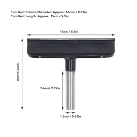 Woodworking Lathe Tool Tray Holder, Stainless Steel Wood Lathe Tool Tray, T Type Tool Tray, Wood Lathe Turning Accessories, 16mm Diameter, 15cm Long