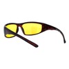 PASTL TAC Polarized Yellow Lens Sunglasses Wrap Oval Rectangle Biker