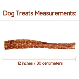 Beef Esophagus Dog Treats Grass Fed with No Added Hormone & Antibiotic All Natural Jerky Dog Treats - Dog Chews Rich in Glucosamine & Chondroitin for Joint Health (12 Inch - 1 Pound Bag)