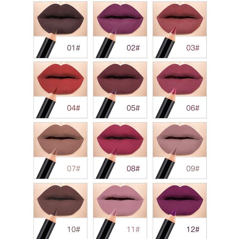 Lápiz Delineador de Labios, Conjunto de 12 Unidades NICEFACE, Delineador