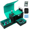 Stepane Trading Card Deck Box, Multi-functional Card and Dice Organizer