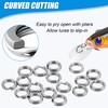 FUSIGO Split Rings Fishing Stainless Steel Lure Split Rings, 120Pcs