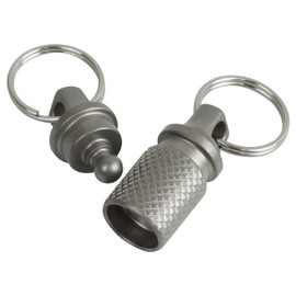 KOYOKOMA Detachable Key Holder, Titanium Alloy, Key Ring Included, Removable, Lightweight, Compact, Outdoor, Men's Key