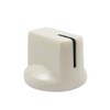FLEOR 6pcs White Plastic Guitar Amp Knobs Flat Flush Head