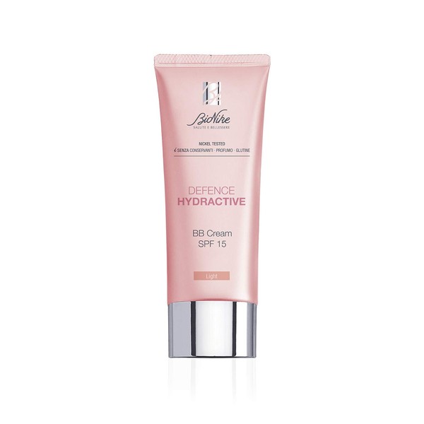 Bionike Defence Hydractive BB Cream Light for Sensitive and Intolerant Skin, Hydrates and Protects Without Thickening, Gives Radiance to the Face, Uniforms with a Natural Effect, 40 ml