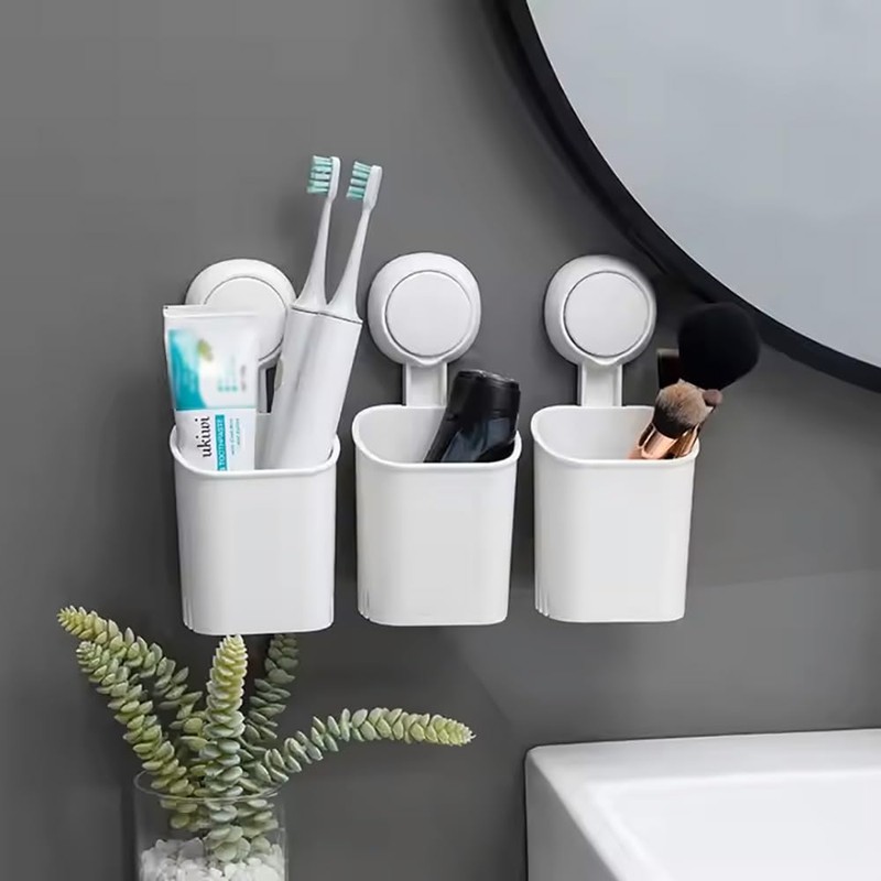 Suction Cup Organizer, Kitchen Tableware Holder, Toothbrush Holder, Durability, Removable,