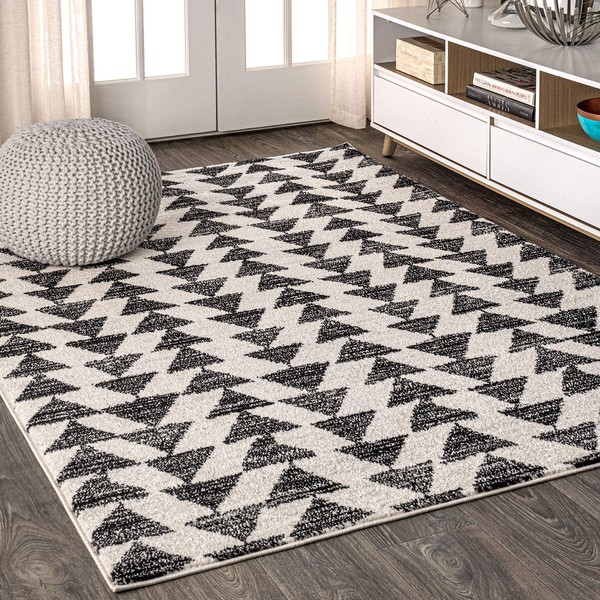 JONATHAN Y MOH206A-5 Aisha Moroccan Triangle Geometric Indoor Farmhouse Area-Rug