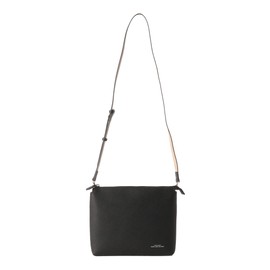 United Arrows Green Label Relaxing CIBO Faux Leather 2-Way Shoulder Clutch Bag 31326990346, Black (09).