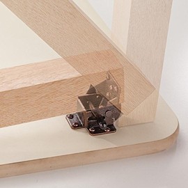 Folding Leg Bracket (Pair) - Heavy-Duty Folding Table Leg Bracket w/Positive Lock Mechanism - Versatile & Compact Self Locking Folding Hinge for Table Saw, Craft Tables, Workbenches or DIY Projects