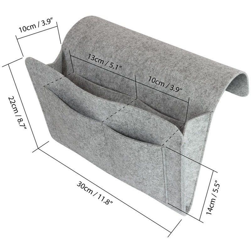 igadgitz home U7218 Bed Storage Pocket, Sofa Storage Pocket, Bedside