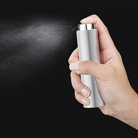 Toureal Perfume Atomiser for Travel, 20 ml, Travel Perfume Filler for Holidays, Mini Perfume Travel Bottle Atomiser, Refillable, Empty and Small Perfume Bottles for Filling, Silver