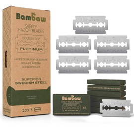 Safety Razor Blades | Swedish Steel Replacement Razor Blades | 100 Pack - 18 to 24 months supply | Bambaw