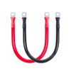 ECO-WORTHY 2AWG Battery Cable with 5/16'' Lug Terminals 12inch Cables