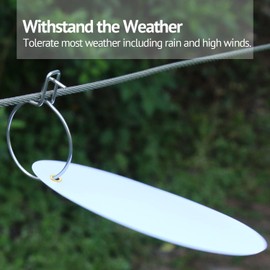 Electric Fence Alert Markers, High Visibility Reflector Stop Wildlife Crashing Farm Fencing with Strong Metal Clips Don’t Slide or Fall Off Stay on Livestock Fence Wire (10 Pack)