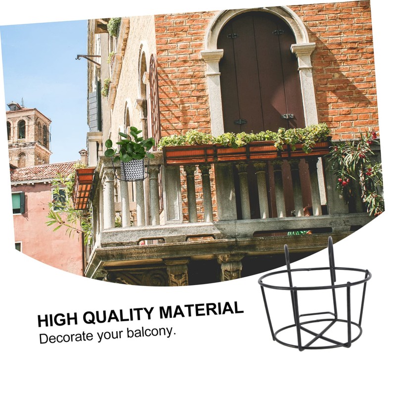 BESPORTBLE Geometric Iron Metal Hanging Planter Pot with Stand Flowerpot