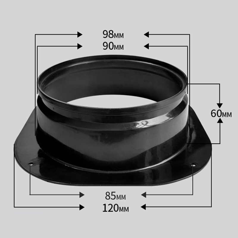 Maxmoral Dryer Vent Siding 4 Inch ABS Plastic Duct Connector