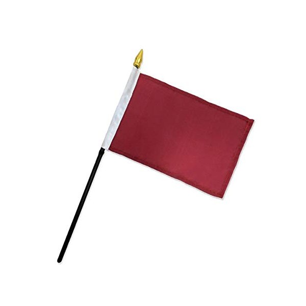 Burgundy Stick Flags - One Dozen Pack - 4x6" Handheld