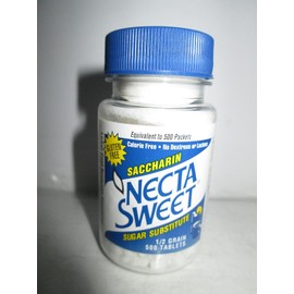 Necta Sweet Saccharin Sugar Substitute 0.5 Grain Tablets 500 ea