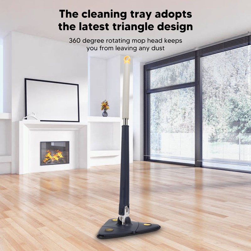 Extendable Triangle Mop Rotary 360 Degree Adjustable Cleaning Mop for