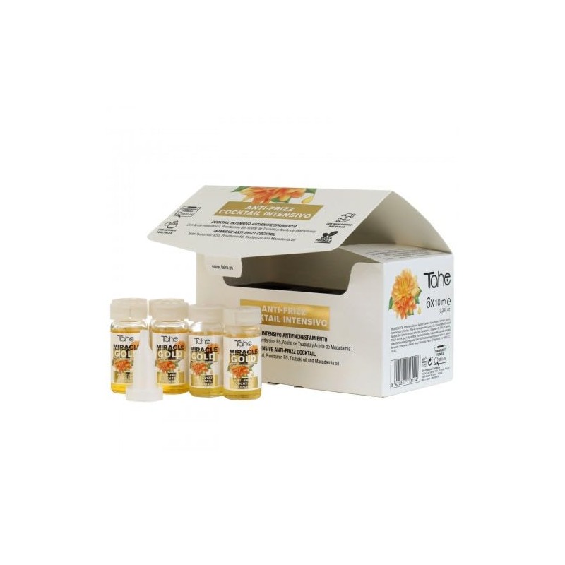 Tahe Miracle Gold Intensive Anti-Frizz Hair Cocktail with Hyaluronic Acid,