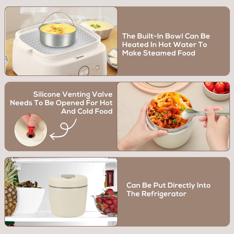 Cozary Thermos per Alimenti Caldi 1200 ml, Contenitore Termico per