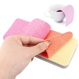 12 Layer Microfiber Sponge Block, Non-Scratch Microfiber sponges Kitchen Dish Sponge for Washing Dishes, Easy Cleaning(Multi-Color)