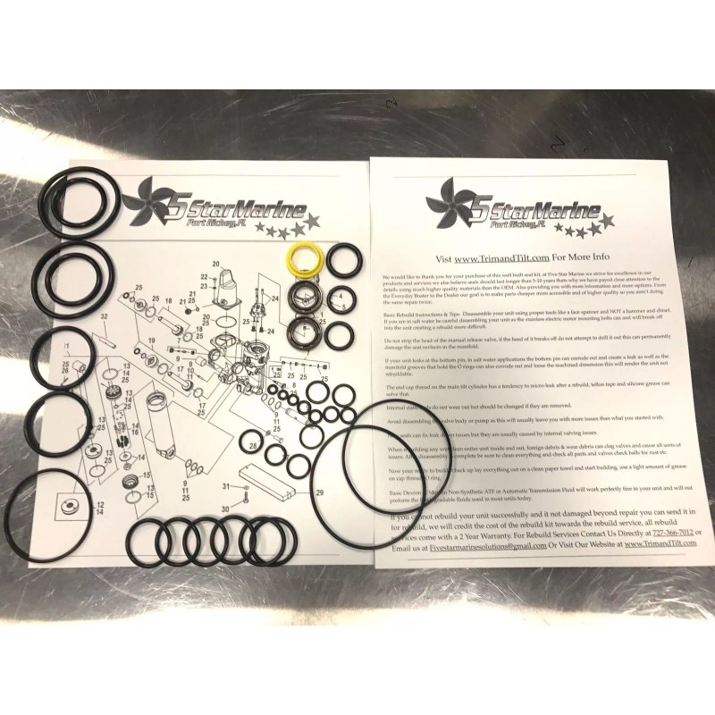 Mercury REBUILD KIT Mercury 135-250 Trim Tilt Seal Kit 878408A1
