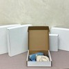 8x8x2 Inches Shipping Boxes Set of 25,White Corrugated Mailing Cardboard