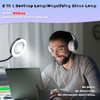 10X Magnifying Glass with Light, Clip on Mganifier with Light,