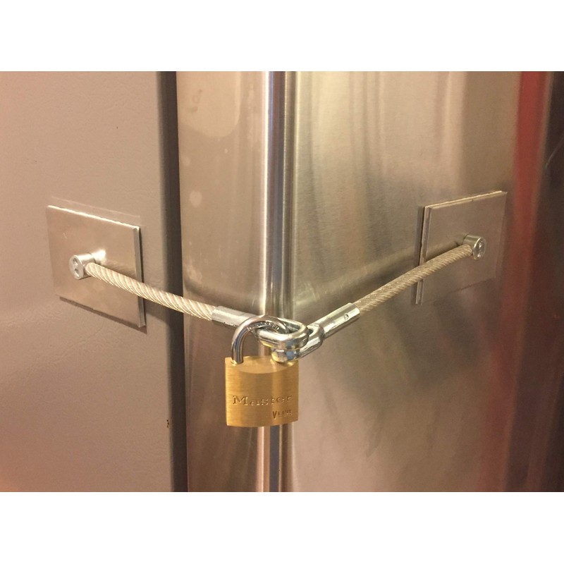 Stainless Steel Refrigerator Door Lock with Padlock