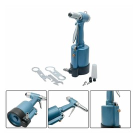 Riloer 1/4" Air Pop Rivet Air Hydraulic Tool Rivet Nut Riveter Gun Tools Garage Set Heavy Duty Air Hydraulic Riveter Pop Pneumatic Riveting Gun Rivet Tool with Nose Pieces