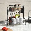 Bathroom Countertop Organizer With Toiletries Basket, 2 Tier Bathroom Counter