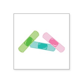 CafePress Band Aids Sticker Square Bumper Sticker Car Decal