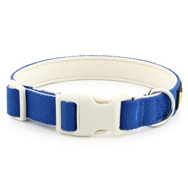 Plutus Pet Cotton Dog Collar, Heavy Duty Collar with Soft Padding, Adjustable and Comfortable for Small Medium and Large Dogs, Royal Blue, S