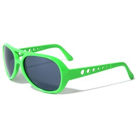 Neon Color Party Aviator Elvis Star Sunglasses (Green)