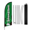 QSUM Espresso Themed Swooper Flag, 8FT Espresso Banner Feather Flag