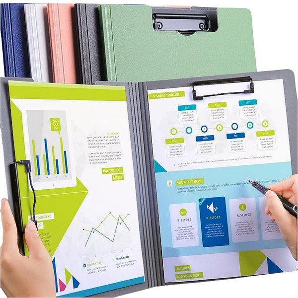 Nursing Clipboard with Double Metal Clips, A4 Size Foldable Cover