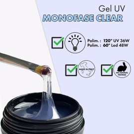 Nail Store - Transparent single-phase UV gel - long lasting - self-levelling - medium density - anti-yellowing - easy workability - suitable for refills (30g)