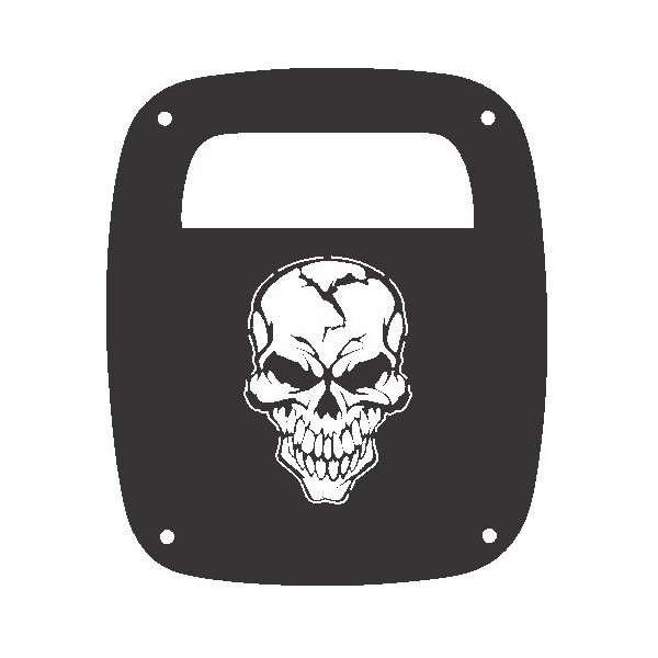 JeepTails Skull Tail lamp Light Covers Compatible with Jeep CJ