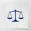 Decal Stickers of Scales Justice Silhouette Funny (Navy Blue) (Set