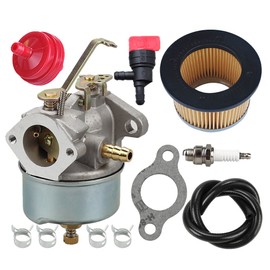 632230 632272 Carburetor with 30727 Air Filter for Tecumseh 5 HP 6 HP 631828 631067 631067A H30 H50 H60 HH60 HH70 Engines 4 Cycle Engine Troy Bilt Tiller Toro Snowblower Sears Tillers 47279 Carb