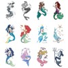 Zotemo 12 Pack Mermaid Temporary Tattoos, Waterproof Body Art Stickers