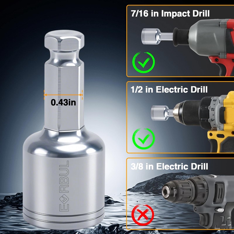 EVRBUL Ice House Castle Fish House Winch Adapter for Cordless