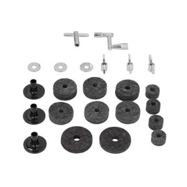23Pcs Cymbal Felts Sets Stent Tube Clutch Wing Nuts Washer Casing Drum Key Sleeves