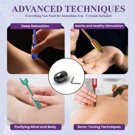 1pc Gemstone Boot for Tuning Forks with 10mm Rose Quartz - Customizable Gemfeet for 93.96 Schumann - Sound Healing and Biofield Harmonization - Earth Gray