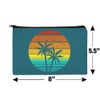 Sunset with Palm Trees Graphic Makeup Cosmetic Bag Organizer Pouch