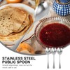 3pcs Stainless Steel Food Serving Spoons Ergonomic Handle and Safe