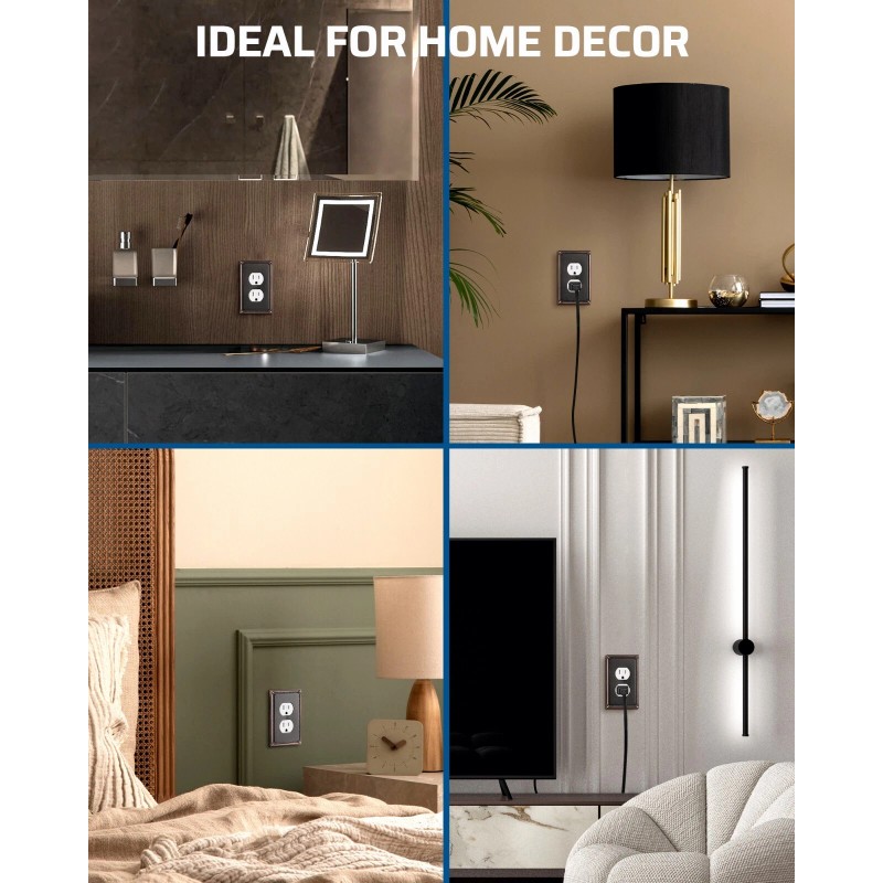 DEWENWILS Wall Plate Switch Plate Outlet Cover, Aged Bronze Light