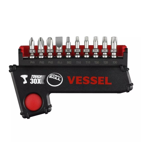 Vessel 11pc Impact Torsion Bit Set in Pop-Up Case Phillips
